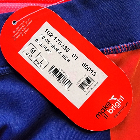 BRAND NEW Diadora Running Tech Advanced Leggings Mens Size Medium - Picture 11 of 11